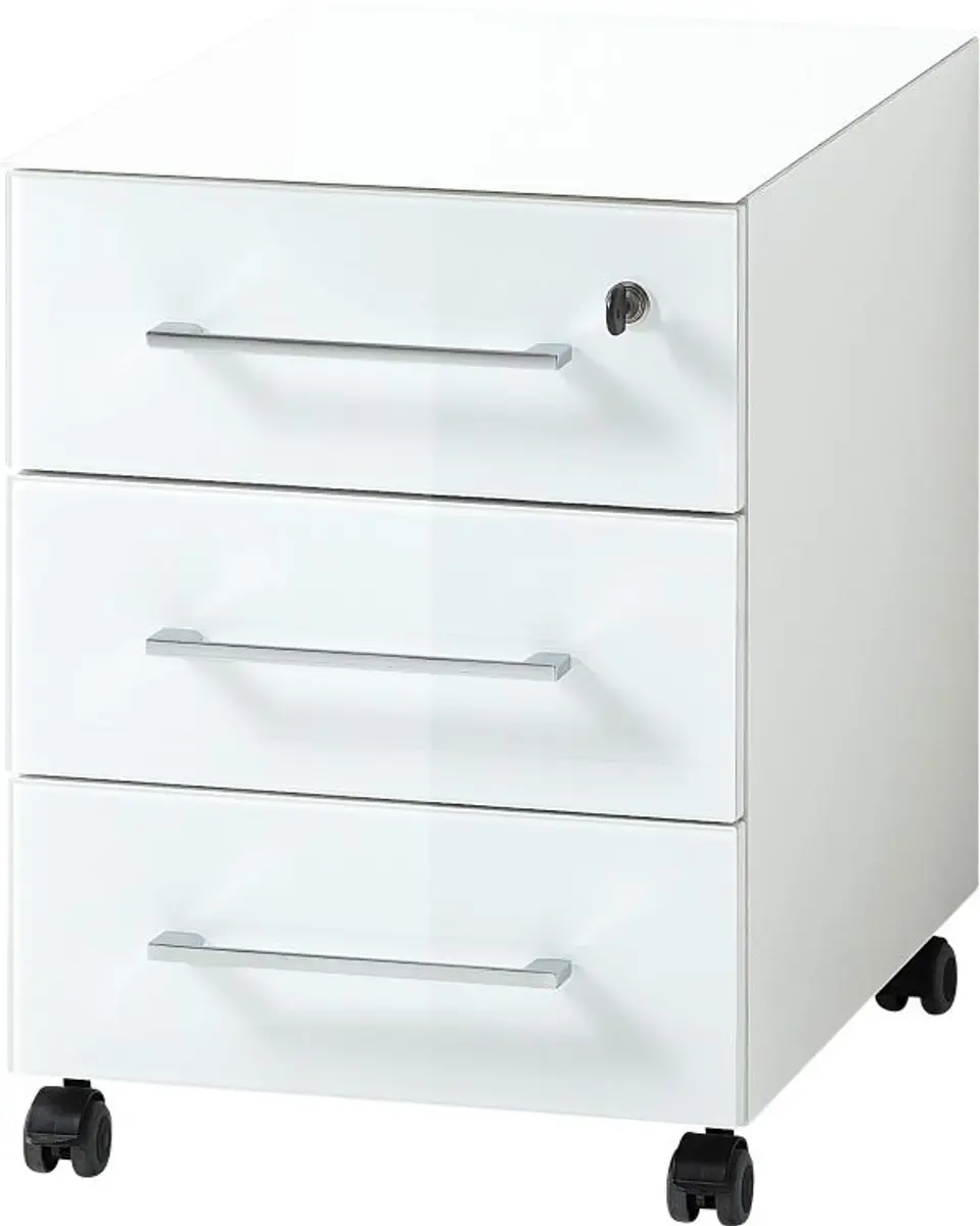 Rollcontainer GWEN - B/H/T ca. 40x55x50 cm, Weiß 