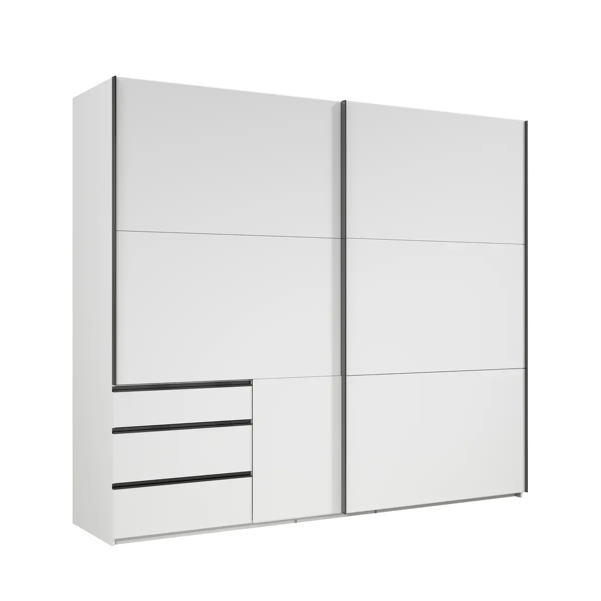 Schwebetürenschrank- B ca. 250 cm, Weiß