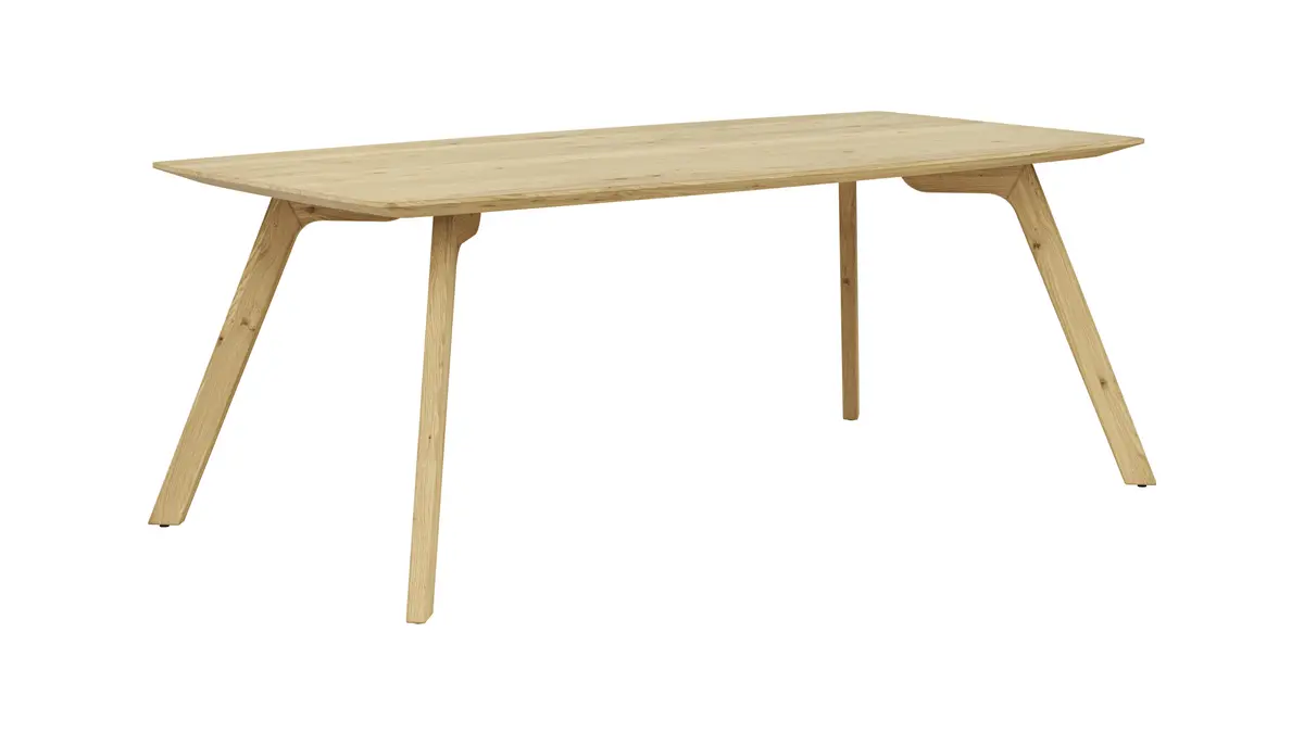 Esstisch Phoenix - LB ca. 100x200 cm, Eiche massiv, bianco geölt