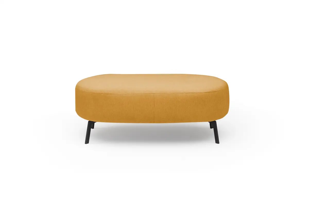 Hocker CARLLOTA - LB. ca. 125x73 cm, Stoff, Kurkuma