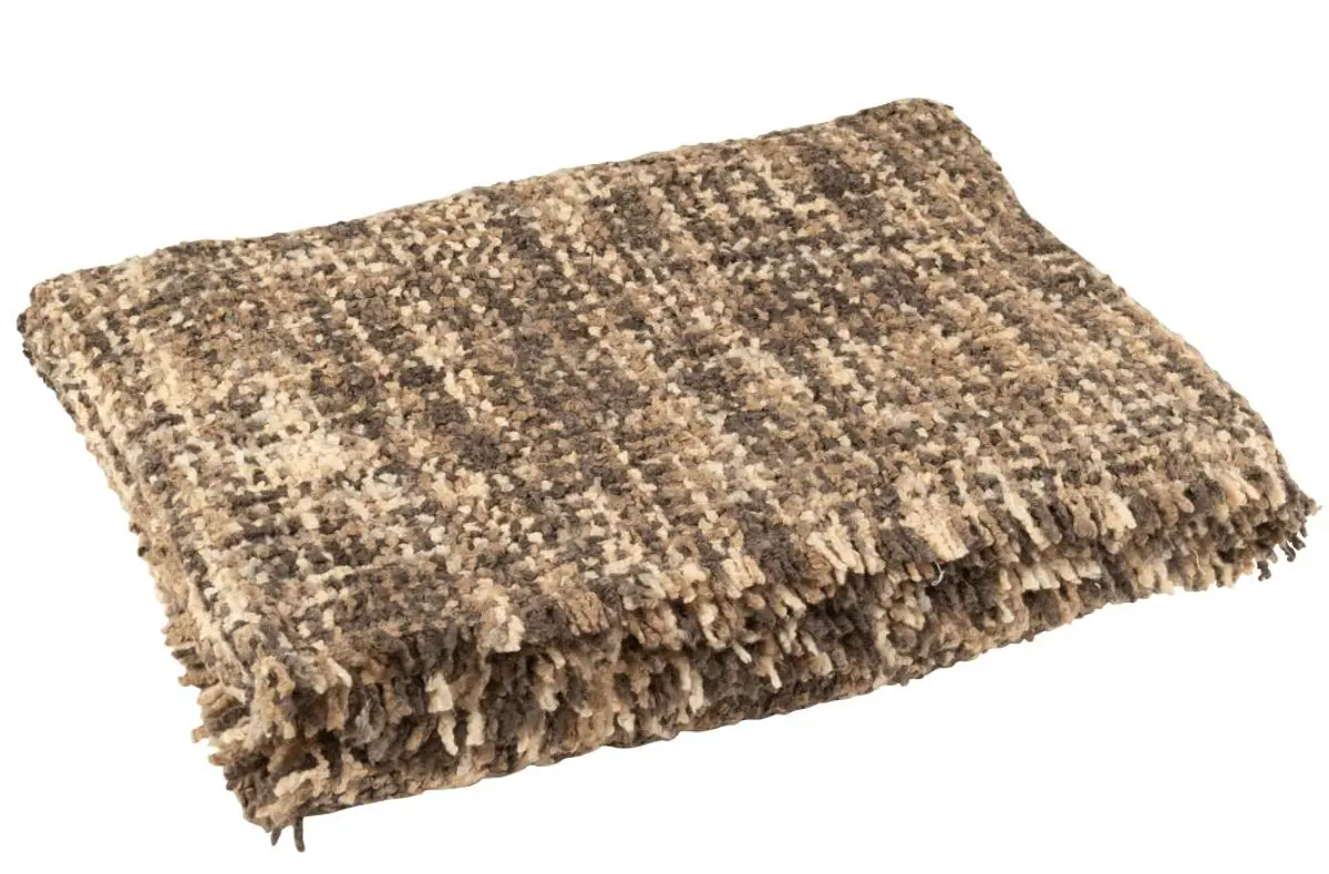 Plaid - BL ca. 130x180 cm, Braun/Beige