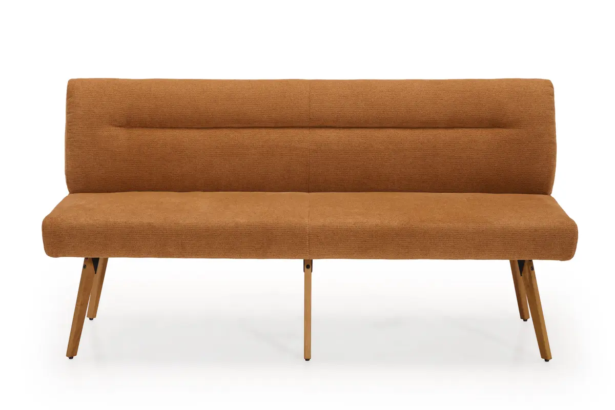 Polsterbank - Breite ca. 180 cm, Stoff, Cognac