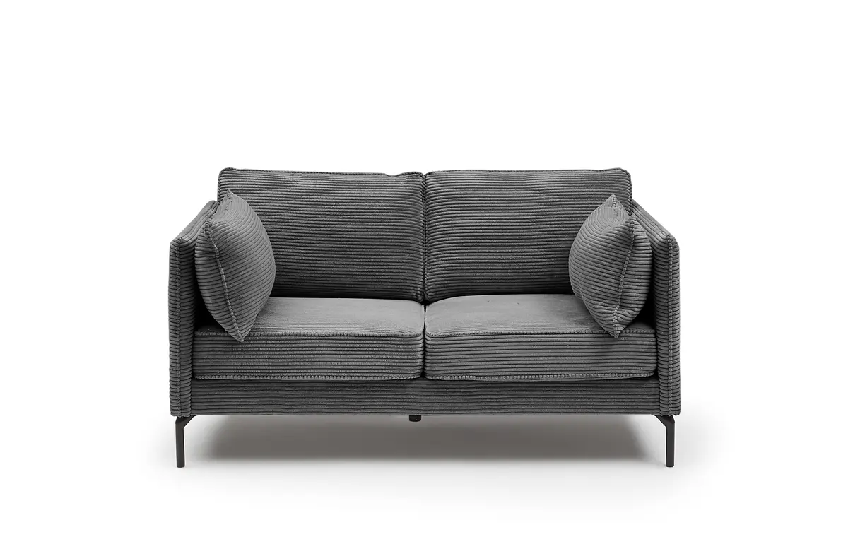 Sofa - 2-Sitzer, Stoff, Graphit
