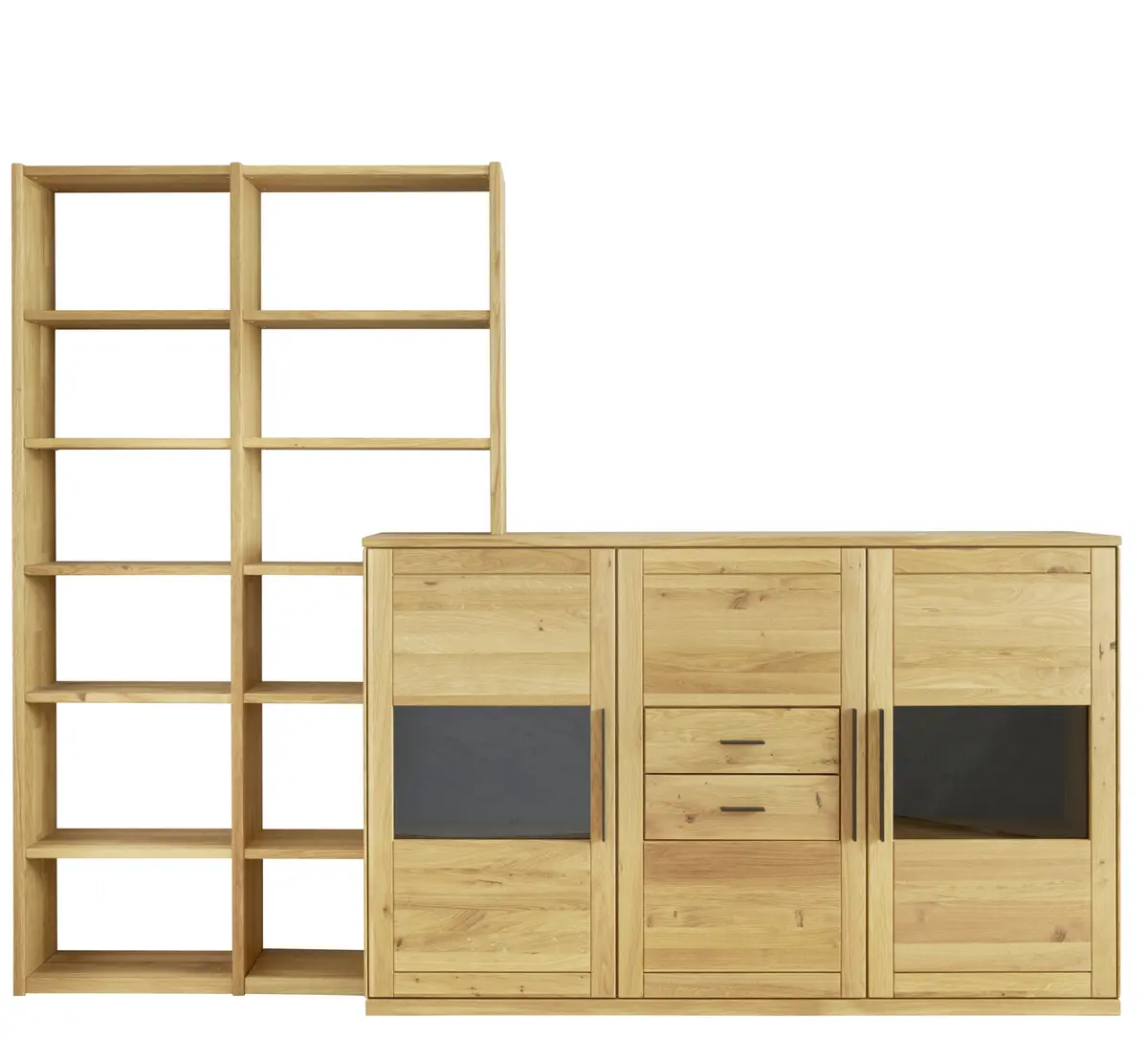 Wohnwand Faro 6.0 - Wildeiche massiv, geölt