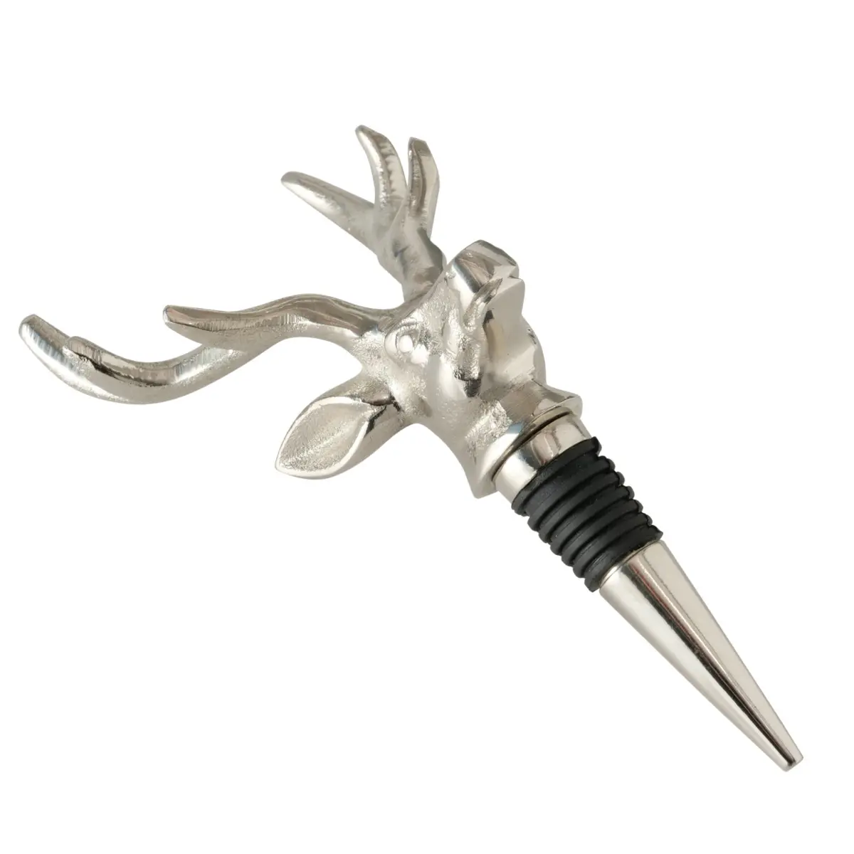 Flaschenverschluss - LB ca. 19x8 cm, Silberfarben