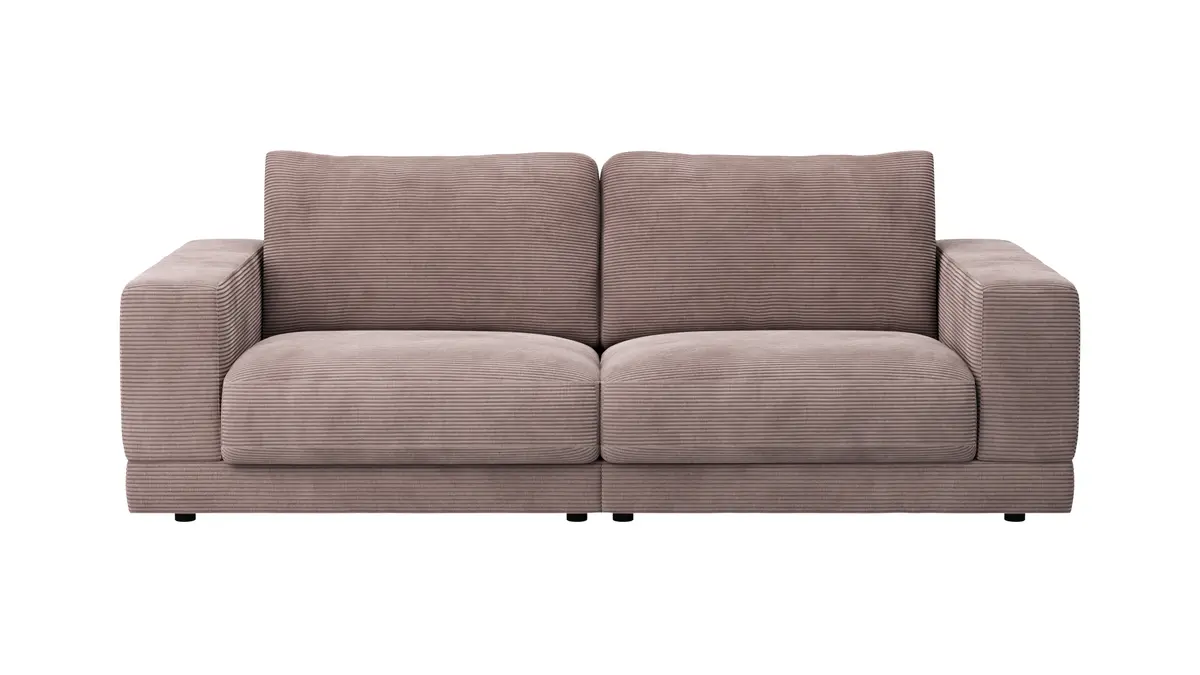 Sofa Juni - 2-Sitzer, Cord, Altrosa