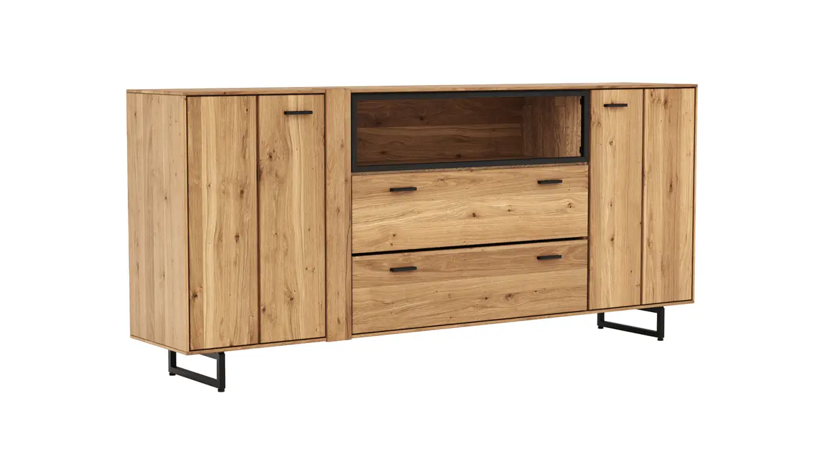 Sideboard Blackpool - Eiche massiv, natur geölt