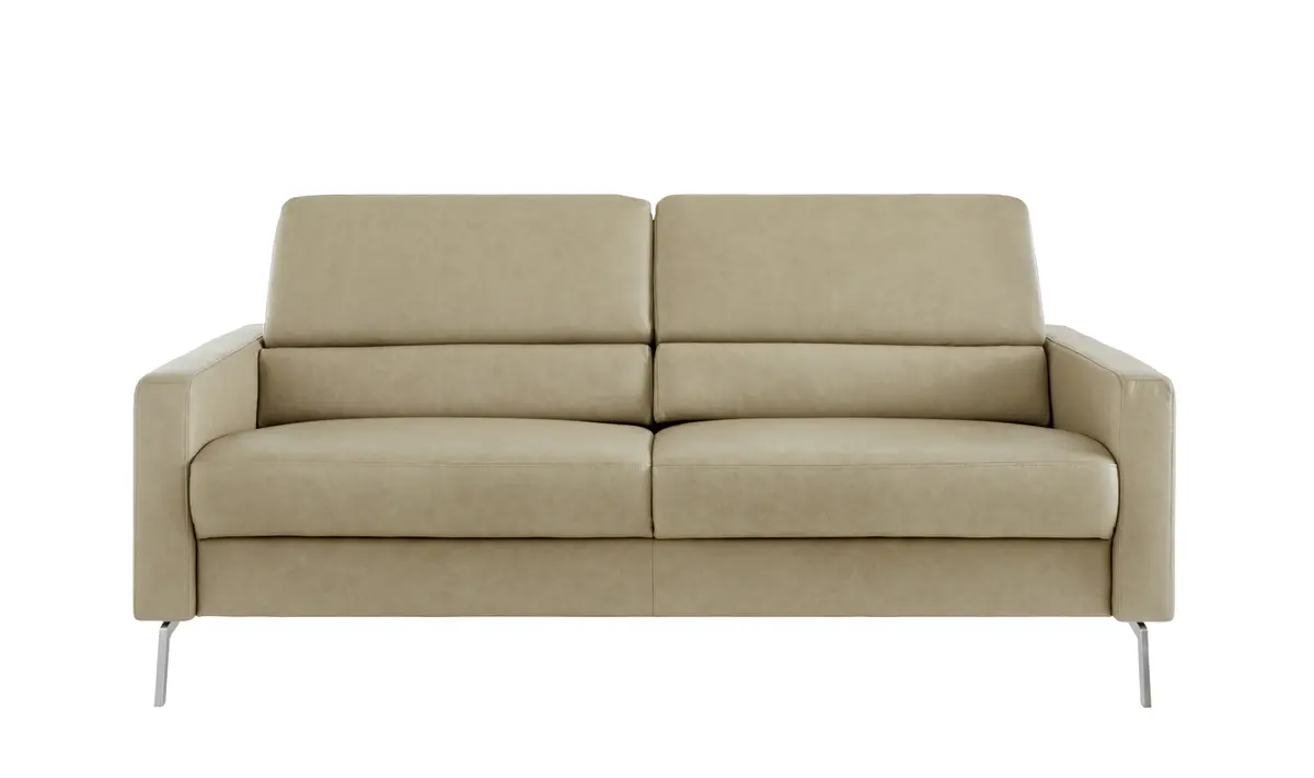 Sofa Valera - 2-Sitzer, Leder, Taupe