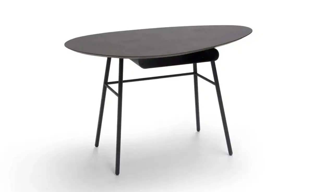 Schreibtisch Fano - LBH 121x75x74,5 cm, HPL, Graubraun