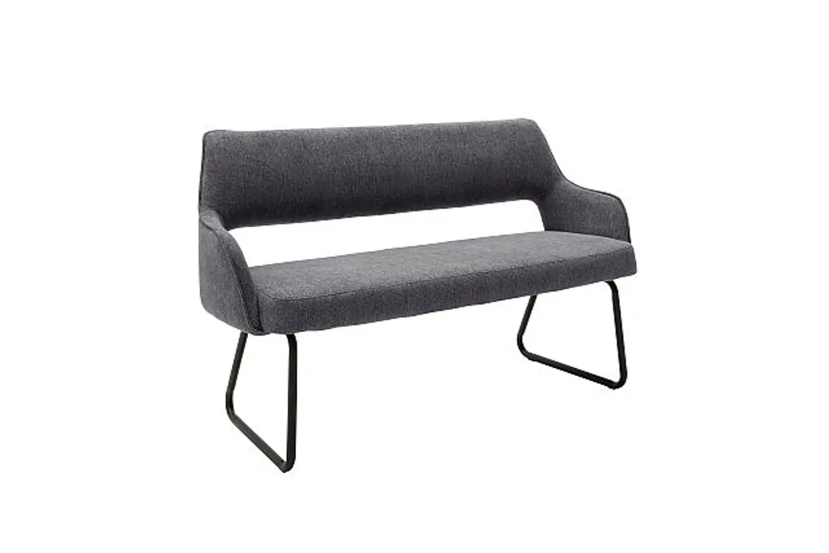 Polsterbank - Breite ca. 175 cm, Stoff, Anthrazit