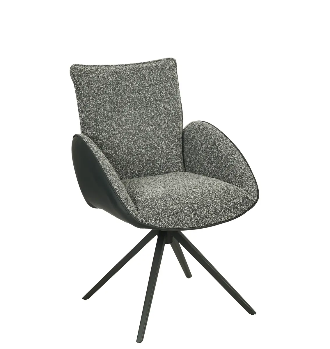 Armlehnstuhl MAURA - drehbar, Stoff, Anthrazit