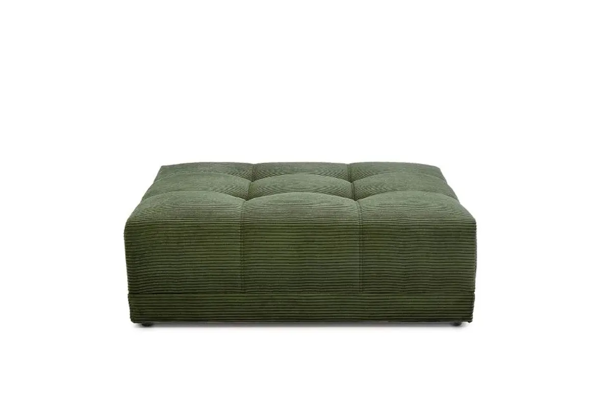 Hocker JANNI - Stoff, Dunkelgrün