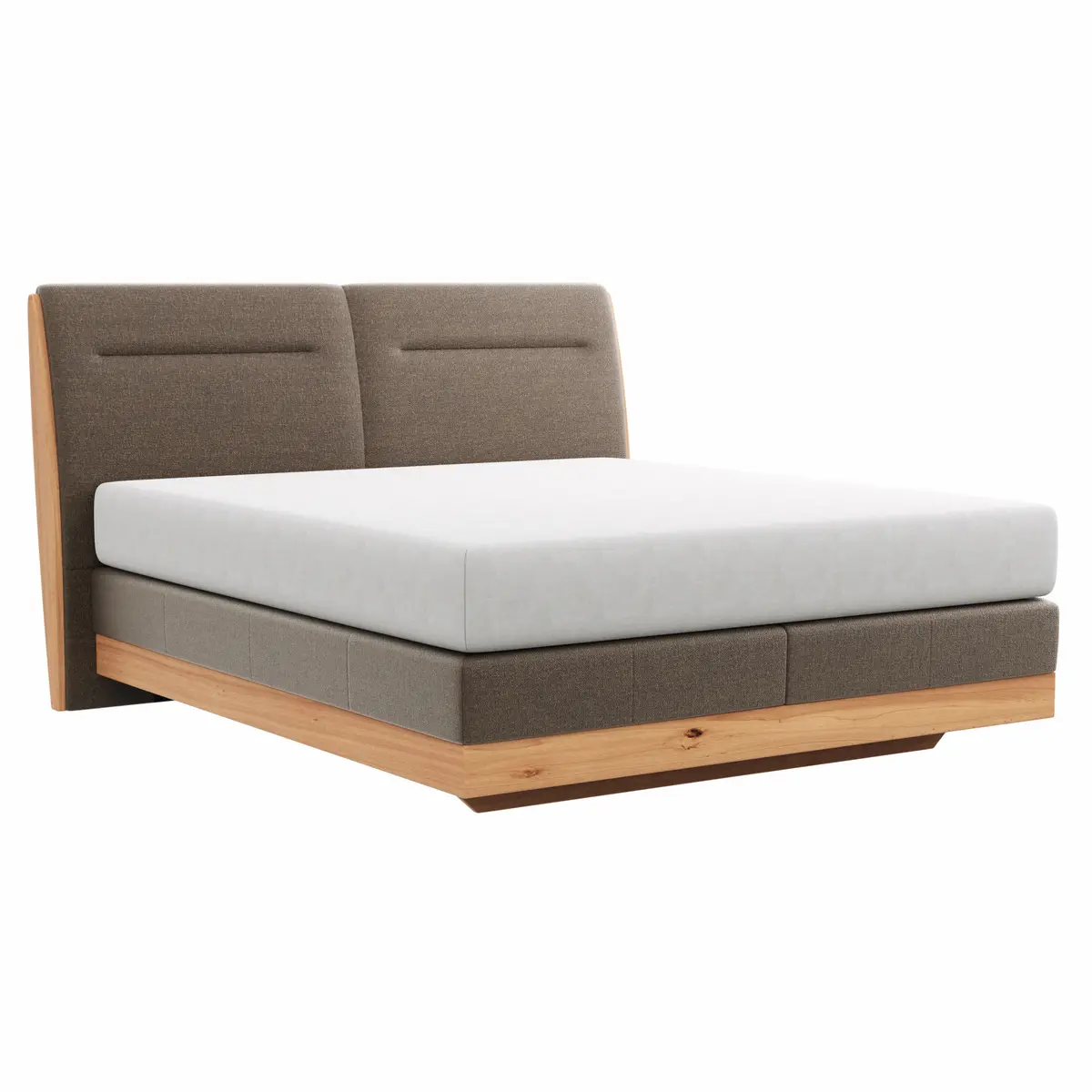 Boxspringbett Alpin Luxe - Liegefläche ca. 180x200 cm, Stoff, Braun