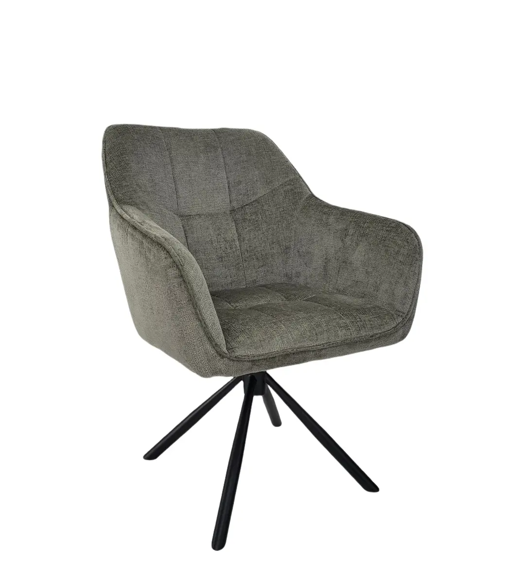 Armlehnstuhl MARLE - drehbar, Stoff, Grün