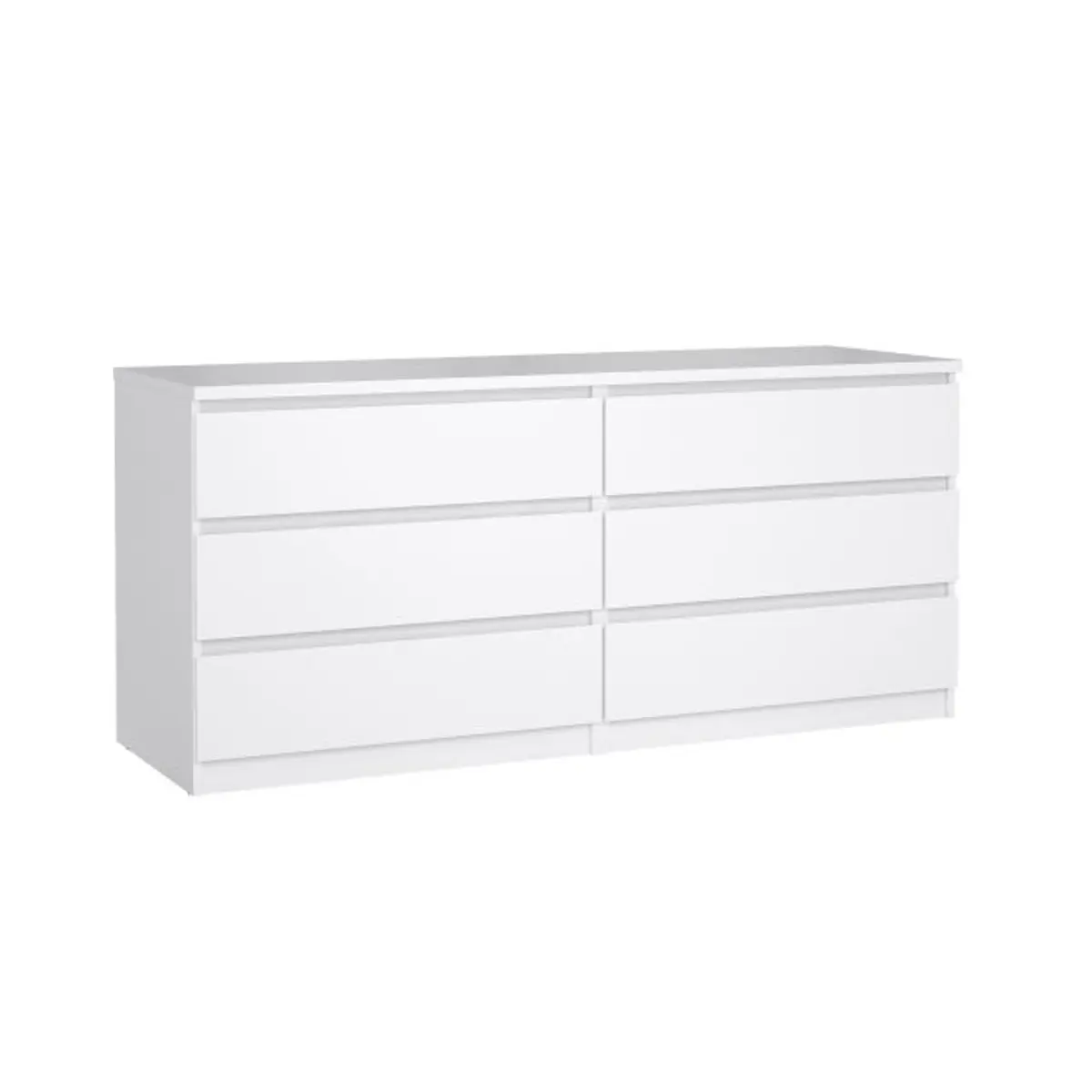 Kommode - B ca. 154 cm, Weiß Hochglanz