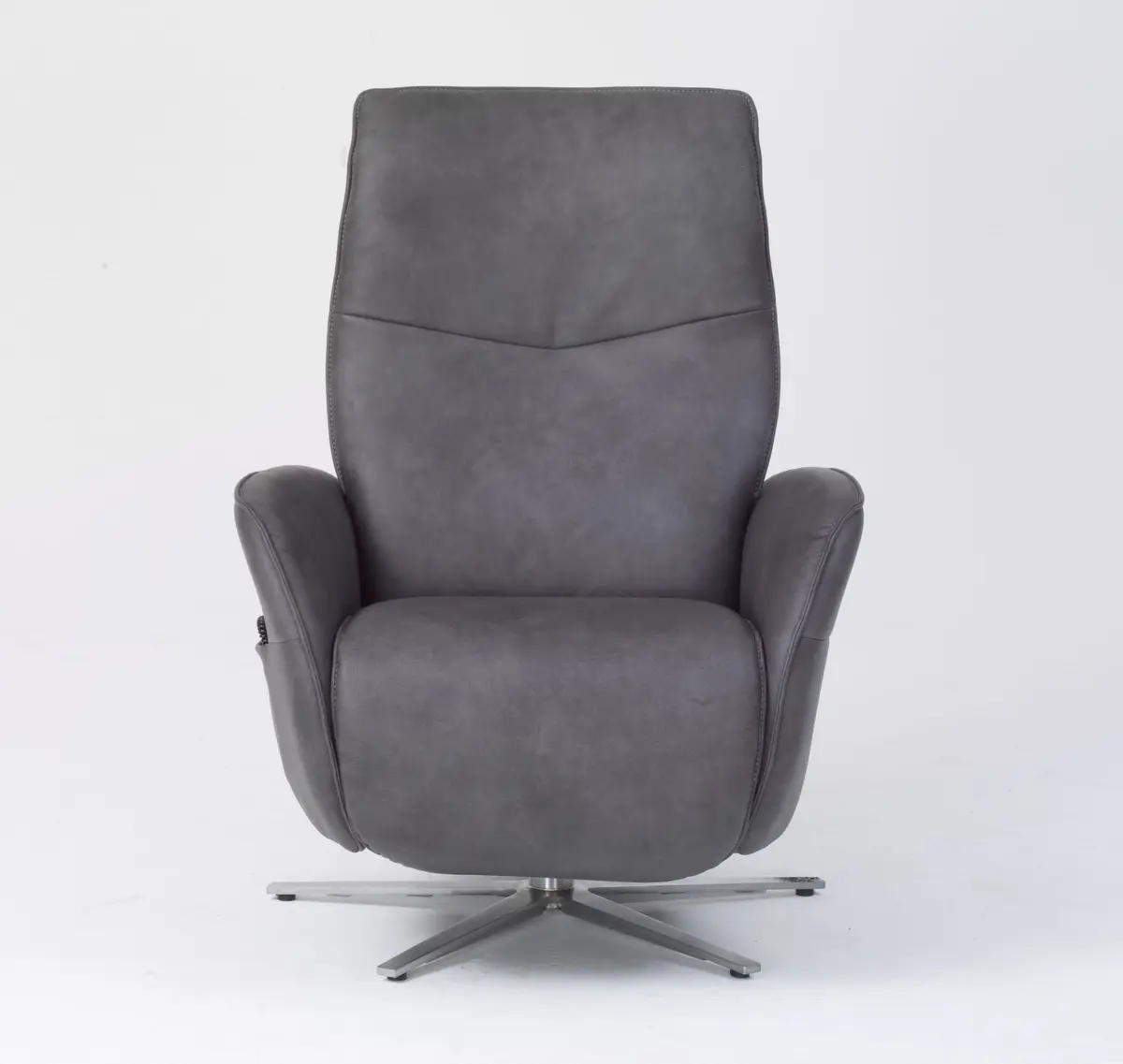 Sessel - Relaxfunktion motorisch, Leder, Kohle