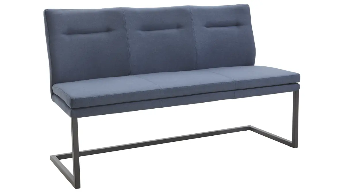 Polsterbank 3190 - B ca. 175 cm, Stoff, Blau