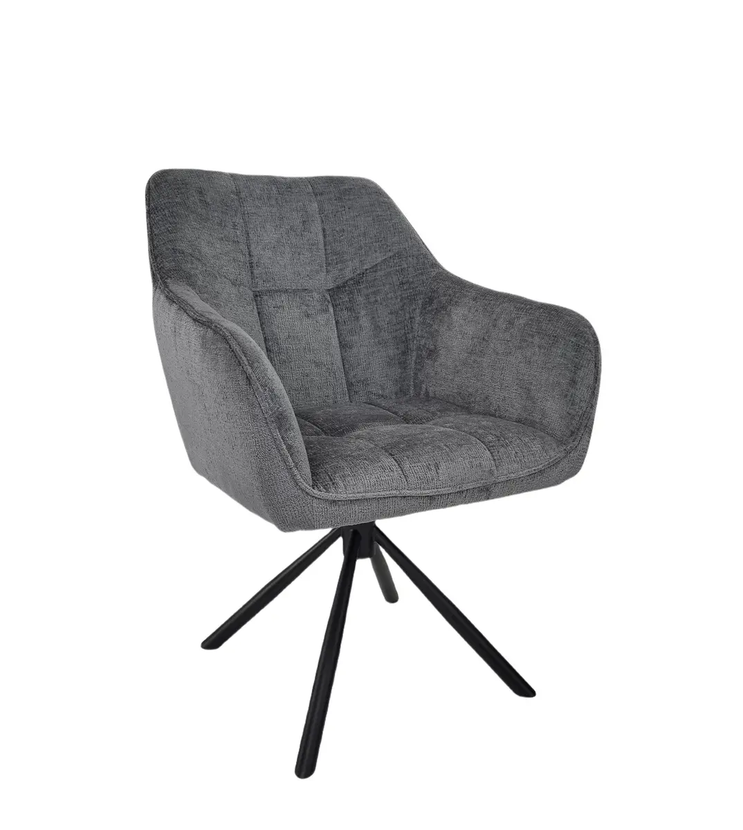 Armlehnstuhl MARLE - drehbar, Stoff, Anthrazit