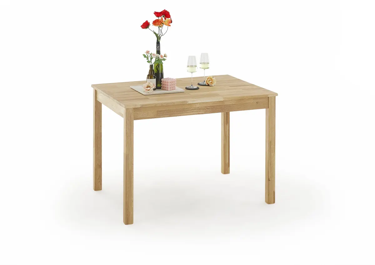 Esstisch- LB ca. 110x80 cm, Eiche, Massiv, Geölt