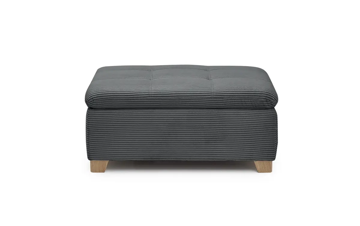 Hocker JAMILA - Stoff, Anthrazit