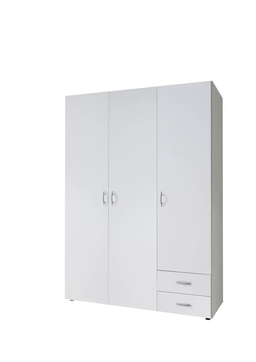 Drehtürenschrank- B ca. 120 cm, Weiß