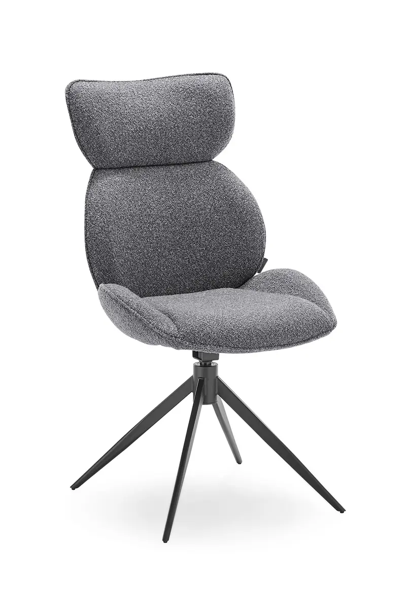 Stuhl MIRNA - drehbar, Stoff, Grau