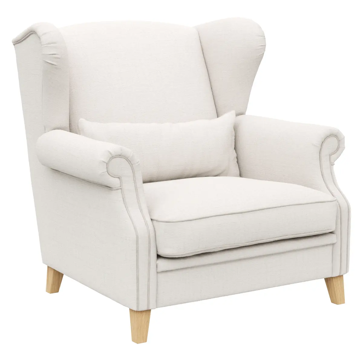 Sessel Mapleton - Stoff, Creme