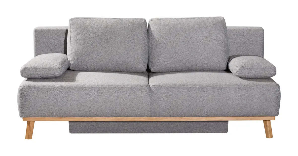 Querschläfer - Schlaffunktion mit Bettkasten, Stoff, Eisblau