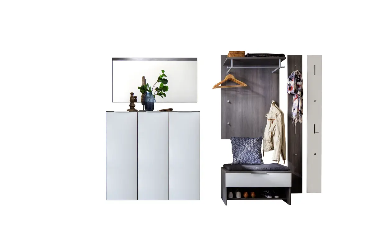 Garderobe - Glas, Weiß