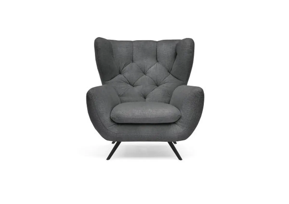 Sessel CHIRA - Stoff, Grau