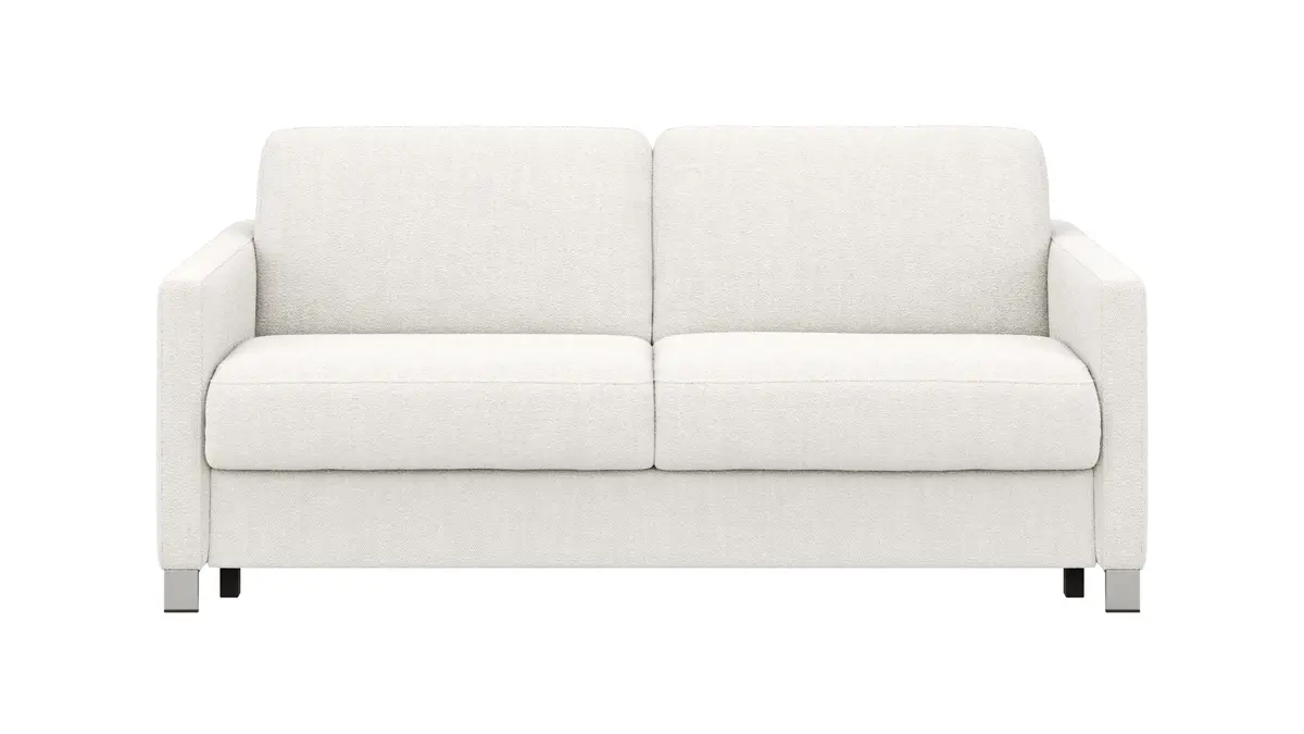 Sofa Nuoro - 2,5-Sitzer inkl. Schlaffunktion, Armlehne schmal, Stoff, Natur