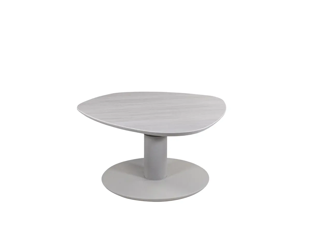 Couchtisch - höhenverstellbar, Durchmesser ca. 80 cm, Steingrau 