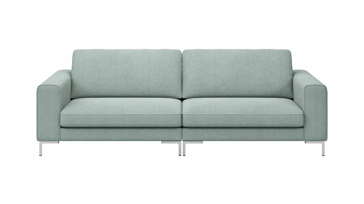 Sofa Solano - 3-Sitzer, Stoff, Hellblau