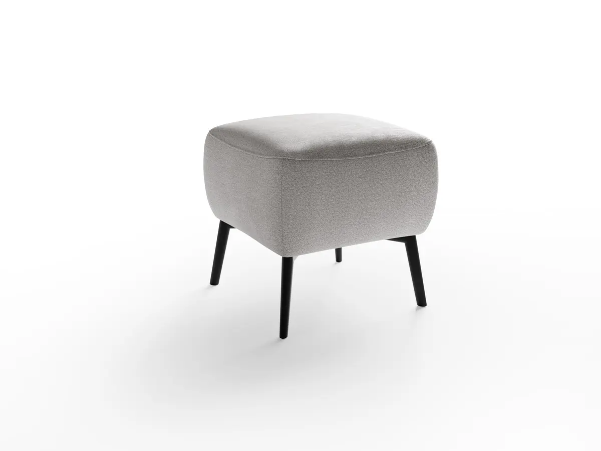 Hocker - Stoff, Silbergrau