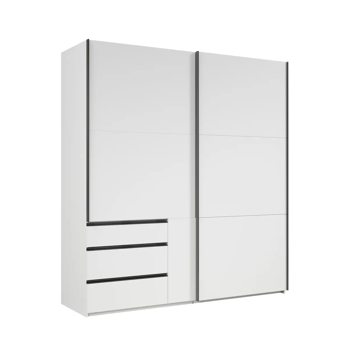 Schwebetürenschrank- B ca. 200 cm, Weiß