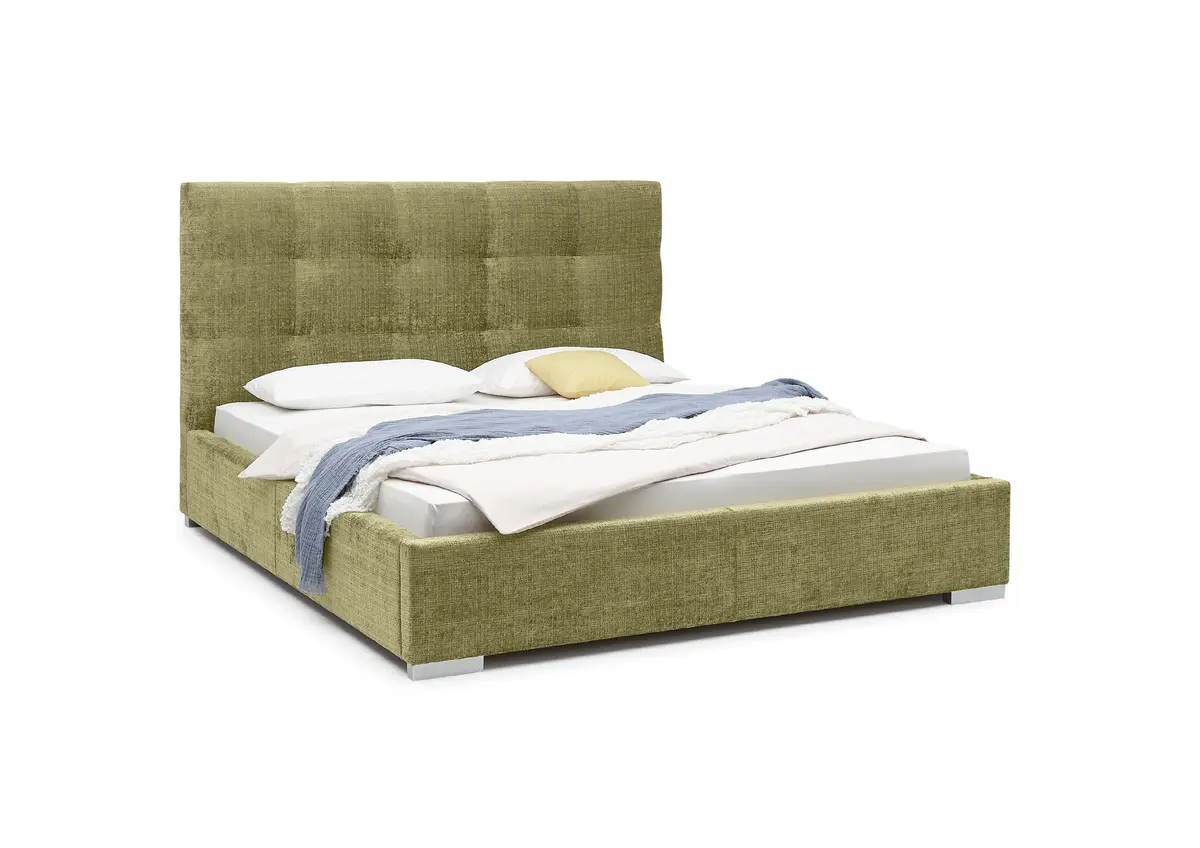 Bettgestell SANDRIN- Liegefläche ca. 180x200 cm, Stoff, Grün