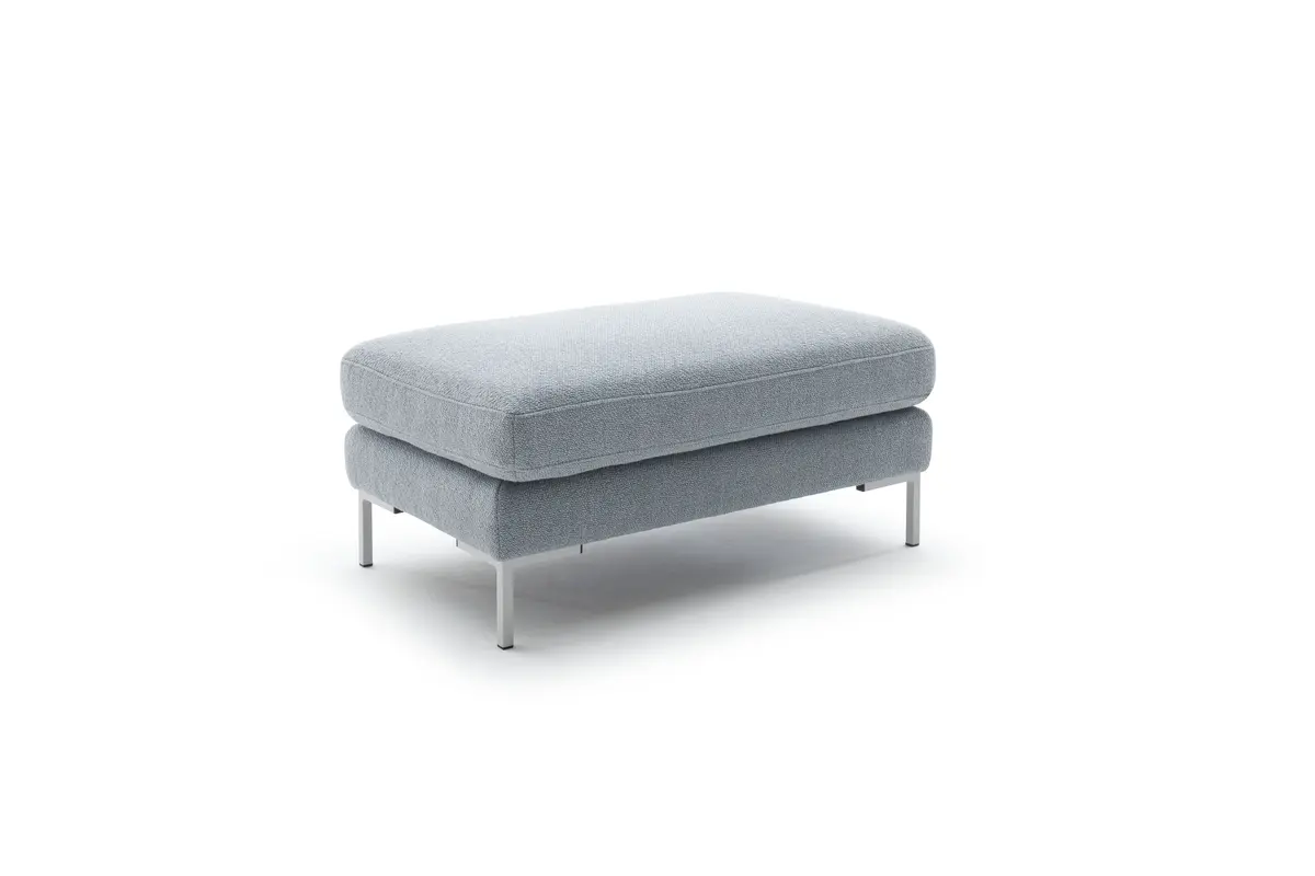 Hocker Solano - LB ca. 90x60 cm, Stoff, Hellblau