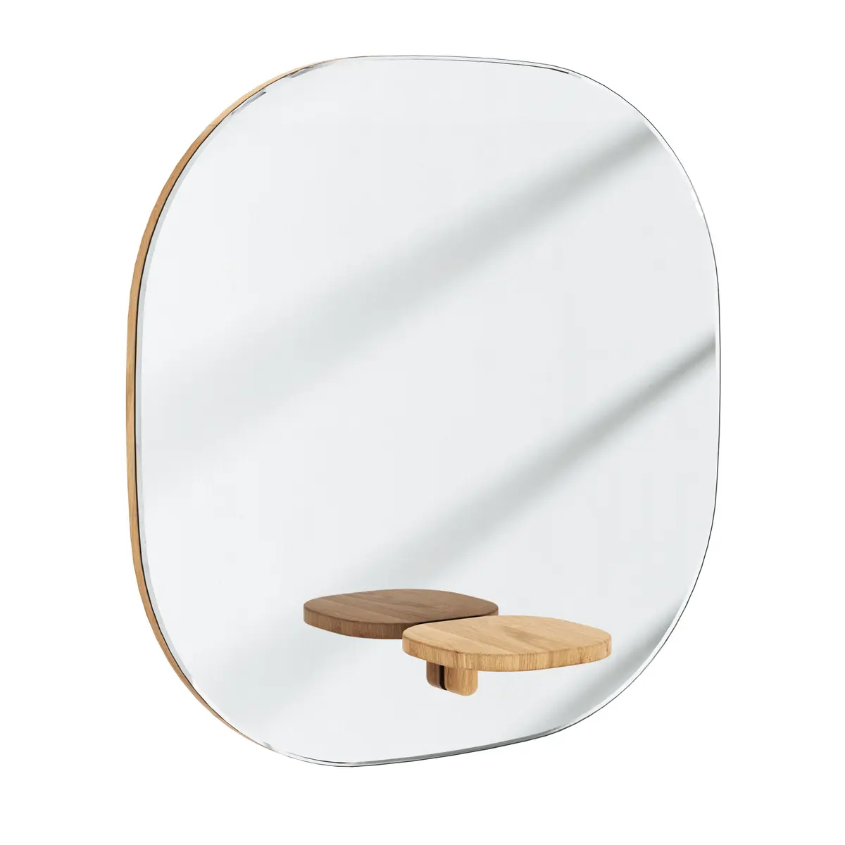 Spiegel Signe - ca. 75x75 cm, Parsolglas, Eiche