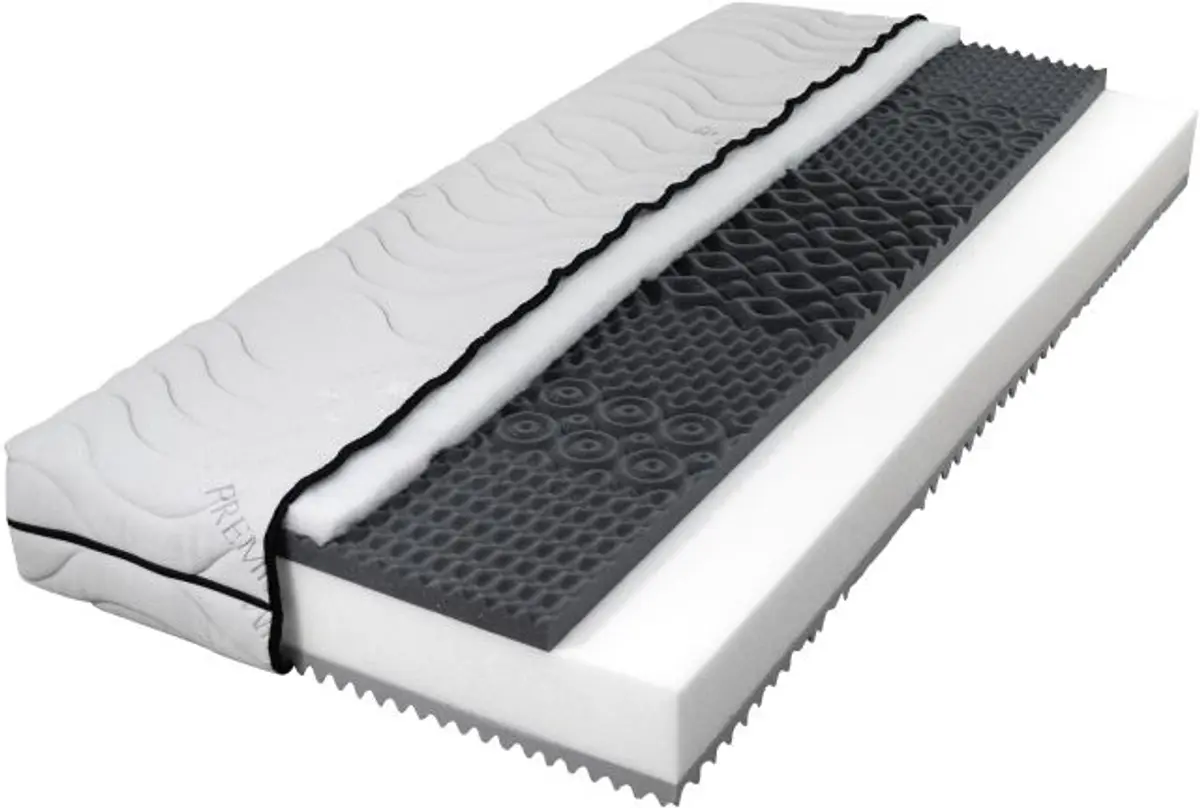 7 Zonen-Kaltschaum-Matratze- Liegefläche ca. 140x200 cm