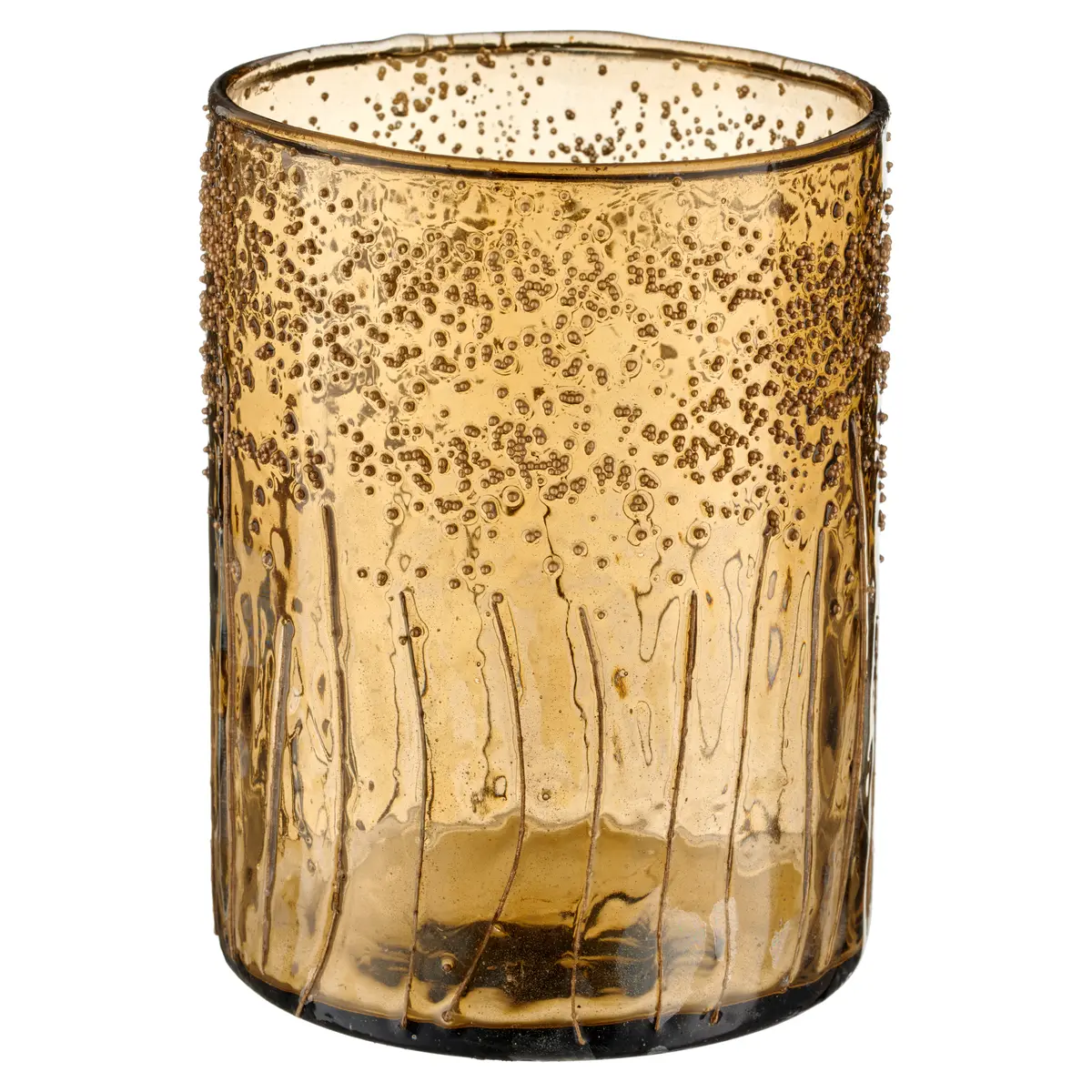 Windlicht - DH ca. 10x13 cm, Senfgelb