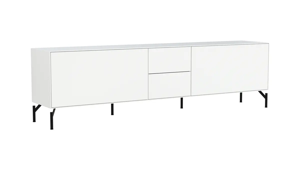 Lowboard Edge - Lack, Weiß