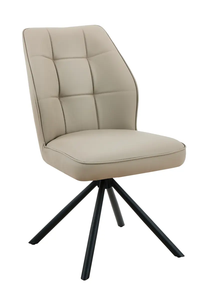 Stuhl - drehbar, Leder, Cappuccino