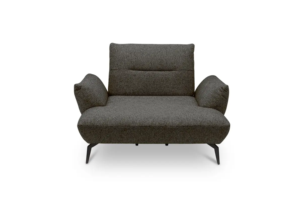 Sessel PAYTON - Loveseat inkl. Rückenneigung, Stoff, Braun