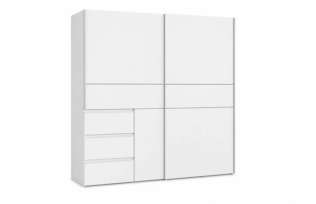 Schwebetürenschrank FJOLLA - B ca. 200,1 cm, Weiß