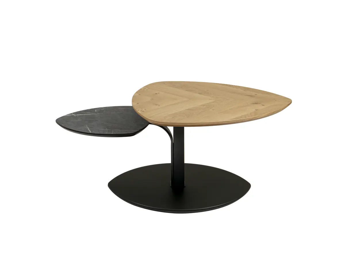 Couchtisch - höhenverstellbar, LBH ca. 110x70x47-66 cm, Wildeiche furniert