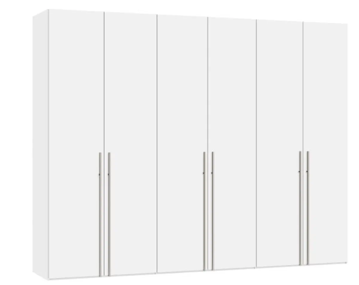 Drehtürenschrank JOIN IT- B ca. 303 cm,  Weiß, Glas, Weiß