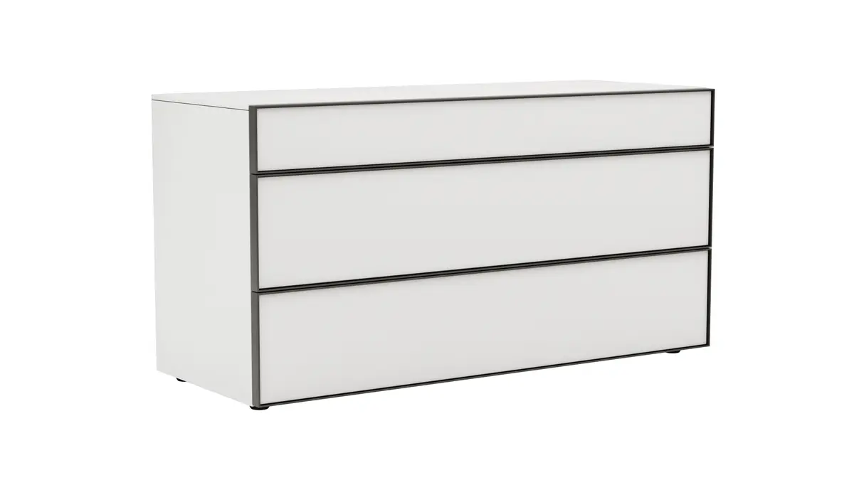 Kommode Loretto - BHT ca. 135x70x53 cm, Lack matt, Weiß