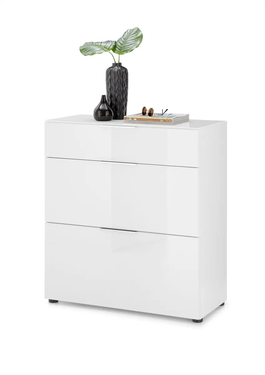 Schuhschrank - B ca. 90 cm, Weiß