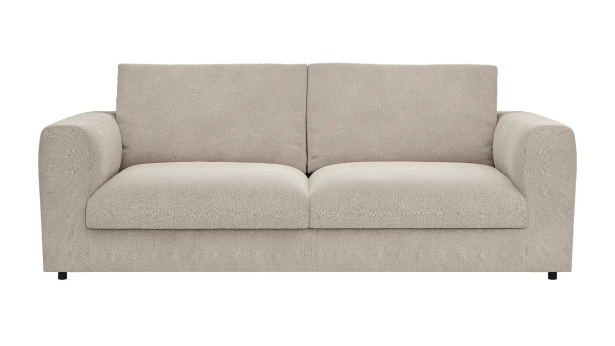Sofa Stormy - 3-Sitzer, Stoff, Creme