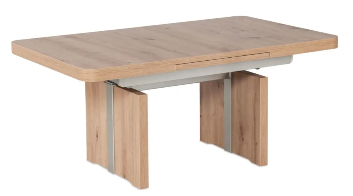 Couchtisch - ausziehbar/höhenverstellbar, LBH. ca. 110x68x53 cm, Wildeiche